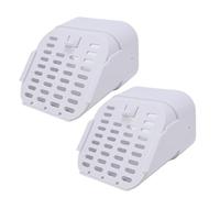 Luocute 2x3 Pouces Type Un Accessoire D'extension de Descente de Gouttière, Filtre de Sortie de Descente de Descente et Garde de Feuille, pour Résidentiel (White)