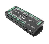 Luocute 36CH DMX RGBW LED Décodeur D'Affichage Numérique, 3,46x1.50x8.62 Pouces DMX512 Contrôleur 36CH 2A LED RGBW Contrôleur de Décodeur X Multiple avec Affichage Numérique pour la