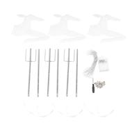 Luocute 3pcs Décorations de Cerf de Noël Allumées, Conception 2D Design de Fer à épreuves d'eau Brillante Insert de Noël Lumières de Piste pour la Pelouse Extérieure Jardin de la Pelouse