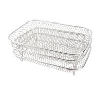 Luocute 3PCS Grille Friteuse Set 304 Acier Inoxydable, Empilable 8in | Support de déshydrateur multicouche, plateau de panier de friteuse en , Compatible avec , , , Foodi Grill