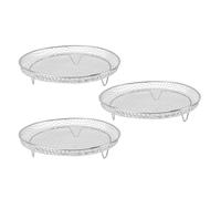 Luocute 3PCS Grille Friteuse Set 304 Acier Inoxydable, Empilable 8in | Support de déshydrateur multicouche, plateau de panier de friteuse en , Compatible avec , , , Foodi Grill