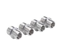 Luocute 4 Adaptateurs de Raccord M14 à, Connecteur fileté de Raccords de Fixation Hydraulique en Acier au Carbone, Fixation Hydraulique avec Connexion sans Couture, pour Mini-pelles