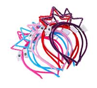 Luocute 40 Pièces LED Bandeaux D'oreille de Chat en Vrac, Bandeau de Fleur Lumineux Couronne Lumineuse Accessoires de Tête D'oreille de Lapin pour la Fête Qui Brille dans le Noir (Bandeau couronne
