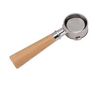 Luocute 58mm Bottomless Portafilter 3 Ears, Stainless Steel with Wood