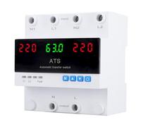 Luocute 63A 110V Interrupteur de Transfert Automatique/Manuel, Sélecteur à Double Puissance avec Affichage LED, priorité L1, Support de Rail DIN, 50 60Hz CE ATS Certifié pour le