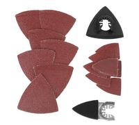 Luocute 82 Pièces Kit de Patins de Ponçage pour Outil Oscillant pour Bois | Supports de et de doigt de 80 mm, meulage de bricolage à domicile, construction en acier au carbone, préparation