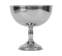 Luocute Acier 304, Design Vintage à Pied, Service Isotherme, Lave (Large | Plat à glacée en métal, socle vintage, support à dessert, salade, récipient à fruits, pudding, accessoire de service,