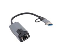 Luocute Adaptateur Ethernet 5G USB 3.0, Dongle Réseau USB A vers RJ45 LAN Haute Vitesse 5000 Mbps avec Boîtier en Alliage D'aluminium pour Système D'exploitation PC Portable,