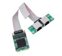 Luocute Adaptateur Ethernet Mini PCIe Gigabit, Carte Réseau Double Port avec Contrôleur I350 pour PC Industriels, Ordinateurs Monocarte, Prise en Charge Linuxs Freebsd