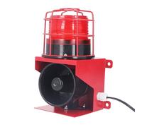 Luocute Alarme Industrielle avec Sirène 115 DB et Stroboscope LED (DC12V) | Installation Murale, étanche IP65, Boîtier en Alliage D'aluminium, Son Maximum de 15 W, adapté aux Mines et aux Chantiers