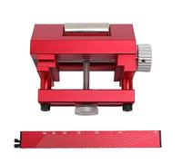 Luocute Angle Guides de Plateau Fixe, Ciseaux du Bois des Avions Kit de Gabarit D'affûtage, Système D'aiguisme Durable avec Alliage D'aluminium pour Outils de Cuisine, Pierres D'eau et (rouge)