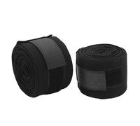 Luocute Bandages de Boxe, 5 M en Coton Semi-élastique à Séchage Rapide pour Les Mains de Sport, Kickboxing Muay Thai avec Boucle à Crochet, pour la Boxe, Le Kickboxing, l'entraînement d'arts (Black)