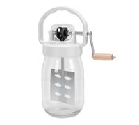 Luocute Baratte à Beurre Manuelle 1500 Ml, à Manivelle | Voici la Traduction Directe : **Bocal en Verre de qualité Alimentaire, capacité 1,5 L, Fabricant de Beurre en Verre pour