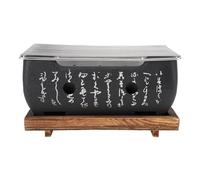 Luocute Barbecue de Style Japonais, Mini Poêle à Charbon Portable en Alliage D'aluminium avec Grille et Base en Treillis Métallique, pour Barbecue Yakitori Robata, Camping, Pique-nique (M)