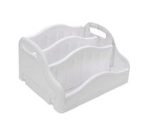 Luocute Bibliothèque pour Enfants, étagère à 3 Niveaux avec Finition Arrondie sans Bavures et 3 Compartiments Séparés, pour Chambre, Chambre d'enfant, Salle de Jeux ou Salle de Classe. (White)