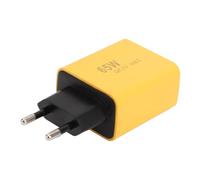 Luocute Bloc de Chargeur USB C, Adaptateur d'alimentation GaN 3 Ports PD 65 W, Prise Murale de Charge Rapide avec Double USB Simple de Type C, pour S23 Ultra S22 pour Pro Air M2 (Prise UE)