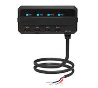 Luocute Boîte à Fusibles de Moto 12 V, Bornier de Batterie Universel 20 A avec Indicateur LED et Protection 4 Circuits, unité D'alimentation pour Accessoires de Moto pour Voitures, VTT,