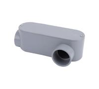 Luocute Boîte de Conduit PVC Type LL 1-1/2in Étanche Électrique | Boîte D'accès en PVC Gris avec Couvercle et Joint, Angle à 90 Degrés pour Tirage Facile des Câbles, Intérieur et Extérieur