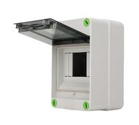 Luocute Boîte électrique à L'épreuve de L'eau à 4 Voies, Boîte de Protection de la Distribution avec Couvercle à Fente Complet amélioré, Rail à Vis Vert MCB IP66, pour les Applications