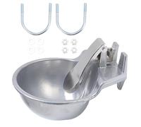 Luocute Bol Waterer Autochatic en Acier Inoxydable pour Chiens de Chevaux de Bétail, Bassette à Eau de Grande Taille avec Soupape, Idéale pour Les Fermes et Les Ranchs