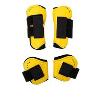 Luocute Bottes en Tendon de Cheval avec Doubles Sangles élastiques pour | Coque en PU, Doublure en Néoprène, Ajustement Réglable, Soutient le Boulet et le Tendon Lors des obstacles.