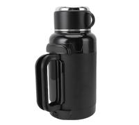 Luocute Bouilloire électrique de Voiture, Affichage de la Température LED en Acier Inoxydable 304 de 1500 Ml avec Poignée Pliable Anti-brûlure Sèche, pour le Chauffage du Lait de café