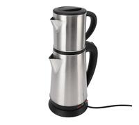 Luocute Bouilloire électrique turque en acier inoxydable, théière électrique avec infuseur amovible, bouilloire électrique polyvalente avec jusqu'à 12 tasses à la fois, 1800 W
