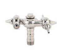 Luocute Buse de pulvérisation rotative à 360 degrés, buse de nettoyage universelle à double boule DN50 filetage mâle en acier inoxydable 304 2-16 R/min 120 ℃ avec installation horizontale verticale