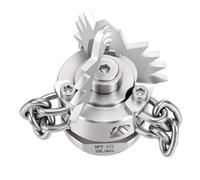 Luocute Buse Rotative 360° pour Jet D'égout, 2900 Psi, 70 L/min | Buses Céramiques pour élimination de Bouchons et Graisses, Filetage NPT 1/2 Pouce, Chaîne Détachable pour Racines D'arbres,