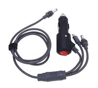 Luocute Câble d'alimentation 3 en 1, Port USB C 12V 24V, Allume-Cigare de Voiture, Prise DC, Cordon de Chargement pour Mini Antenne Parabolique, Camions, Camping-Cars et Bateaux (Hmm)
