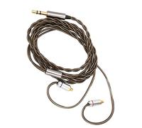 Luocute Câble écouteur MMCX 3,5mm plaqué Argent pour écouteurs Améliorés | Cordon de remplacement, longueur 120 cm, prise plaquée or, à faible bruit, fil tressé doux