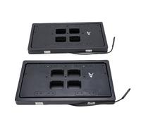 Luocute Cadre de Plaque D'immatriculation en Métal Noir 2 Pièces, Protection Complète Contre Les Rayures, Coupe-Vent pour Les Plaques US CA, avec Voyant de Contrôleur d'alimentation et