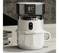 Luocute Cafetière Portable à Verser capacité de 160 Ml | Réservoir D'eau 95-99°C, Conception Amovible pour un Nettoyage Facile, Distribution D'eau Rotative Automatisée, Idéal pour