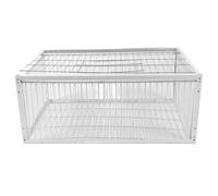 Luocute Cage Piège à Oiseaux, Entrée à Sens Unique, Anti-évasion, Robuste, Antirouille, Portable, avec Matériau en Fer à Haute Résistance, pour Ferme, Jardin, Entrepôt, Garage, Poulet (L)