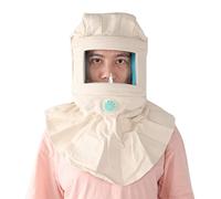 Luocute Cagoule de Sablage, Protection Faciale avec Valve Respiratoire Amovible pour le Ponçage, le Polissage, le Sablage, Anti-poussière, Châle Coupe-vent, Masques de Protection pour