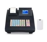 Luocute Caisse Enregistreuse électronique, 48 Touches RS232 Port USB 2,8 Pouces Caisse Enregistreuse de Magasin avec Imprimante Thermique de 58 Mm, pour Les Petites Entreprises de (Prise UE)