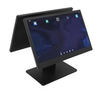 Luocute Caissez-Vous Enregistre de 15,6 Pouces à écran Tactile POS électronique avec Base Métallique pour 11, BT5.2, WiFi, LAN, Ports USB pour supermarché, Affichage, 2 Go de RAM + 32 Go (Prise UE)