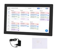 Luocute Calendrier Numérique Intelligent de 15,6 Pouces, Planificateur électronique de Tâches avec écran Tactile Full HD 1920 X 1080p pour les Horaires Familiaux, Montable sur un (Prise UE)
