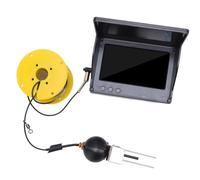 Luocute Caméra de Pêche sous-Marine, 1080P HD 5MP, Grand Angle de 220 Degrés, écran de 4,3 Pouces avec 8 Lumières LED et Câble de 30 M, pour la Pêche en Kayak, en Bateau, en Mer, sur