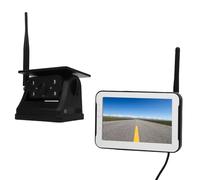 Luocute Caméra de Secours sans Fil Magnétique avec Moniteur HD 5 Pouces sans Câblage Système de Caméra de Recul de Nuit Rechargeable pour Le Camion RV de Voiture, Vie de la Batterie de