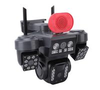 Luocute Caméra de sécurité sans Fil, Triple Objectif à énergie Solaire 4MP | Vue à 360 Degrés pour Vue Avant/arrière, Panneau Solaire 5 W, Extérieur Résistant aux Intempéries IP66, WiFi 2,4 GHz,