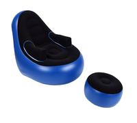 Luocute Canapé Gonflable avec Repose-Pieds, Rose (Bleu Noir)