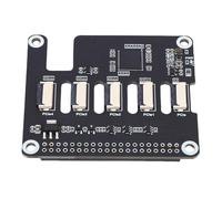 Luocute Carte Adaptateur PCIe vers 4Ch PCIe FFC, étend L'interface RasPi 5PCIe à 4 Connecteurs FFC, Prend en Charge L'empilage de Plusieurs Chapeaux avec Voyant de Fonctionnement pour