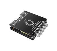 Luocute Carte D'amplificateur Audio 2.1 Canaux, Module D'amplificateur Audio 5.0, Prise en Charge du Port USB AUX, Ventilateur de Protection HiFi 160 W X 2, Compatible avec TDA7498E (ZK-HT21)