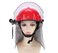 Luocute Casque de Sauvetage, Casque de Protection de Pompier d'urgence sans Danger en Cas de Tremblement de Terre avec Phares et Châle Amovible, pour Le Sauvetage en Plein Air des