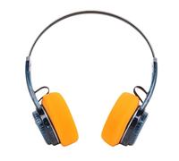 Luocute Casque Rétro, Bluetooth 6.0 sans Fil sur L'oreille avec Microphone Pilote 40 Mm, Autonomie de la Batterie 20 Heures, Son Haute Résolution, Basses Profondes, pour Les Appels (Bleu Transparent)