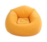 Luocute Chaise Longue Gonflable, canapé Portable en PVC floqué avec Angle incliné pour Un Soutien Complet, Léger pour Le Salon, la Chambre à Coucher, la Plage, Les Pique-niques, Les (Jaune Vif)