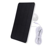 Luocute Chargeur de Panneau Solaire 6 W, Silicium Monocristallin de Type C avec Câble étanche de 5 M et Support Réglable à 360 Degrés pour Caméra de sécurité, Sonnette, Lumière, Pompe, (WHITE)