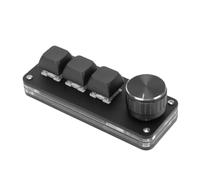 Luocute Clavier Mécanique à 3 Touches avec Bouton Programmable | Connexion Filaire de Type C, Commutateurs Remplaçables à Chaud, Commutateur Bleu avec Retour Clair, pour Jouer ou Travailler