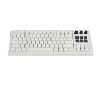Luocute Clavier Mécanique câblé, 75% 78 Misage de Touche PCB Single Slotting 6 LCD Interrupteur Rouge Programmable RVB RV Swap Hot Swap Clavier USB pour Les Jeux PC (White)